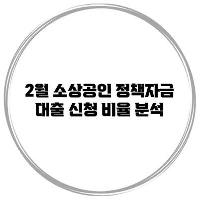 2월 소상공인 정책자금 대출 신청 비율 분석