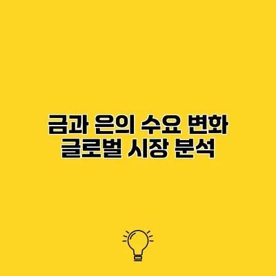 금과 은의 수요 변화 글로벌 시장 분석