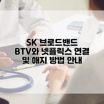 SK 브로드밴드 BTV와 넷플릭스 연결 및 해지 방법 안내