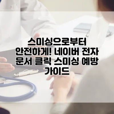 스미싱으로부터 안전하게! 네이버 전자 문서 클릭 스미싱 예방 가이드
