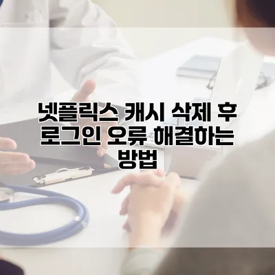 넷플릭스 캐시 삭제 후 로그인 오류 해결하는 방법